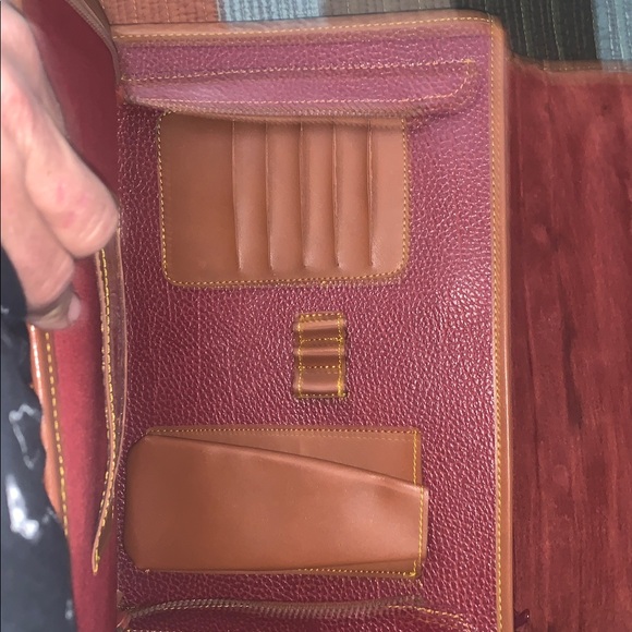 Dooney & Bourke Med/Soft Red Leather Briefcase - Picture 5 of 7